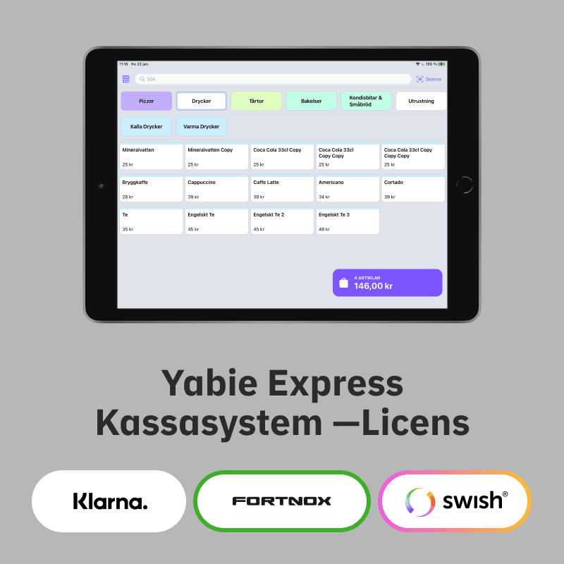 Yabie Express Kassasystem Licens