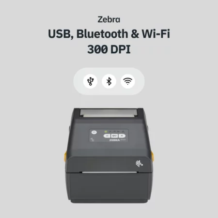 ZEBRA ZD421D USB, Bluetooth och Wi-Fi 300 DPI etikettskrivare
