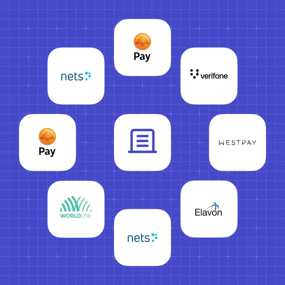 Kassahusets samarbetspartners. Bambora (Worldline), Elavon, Nets, Swedbank Pay, Paytrim, Zettle by Paypal